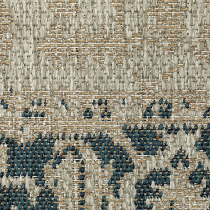 Oriental Weavers Latitude 001J3 Grey/ Gold 9'10"" x 12'10"" Indoor/Outdoor Area Rug L001J3300390ST