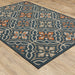Oriental Weavers Latitude 709B3 Teal/ Orange 9'10"" x 12'10"" Indoor/Outdoor Area Rug L709B3300390ST