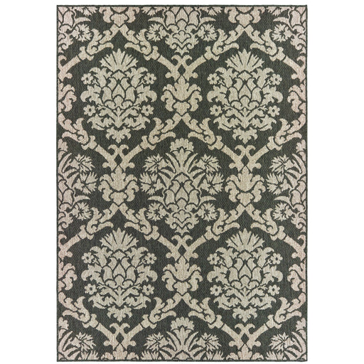 Oriental Weavers Latitude 8020K Grey/ Charcoal 9'10"" x 12'10"" Indoor/Outdoor Area Rug L8020K300390ST