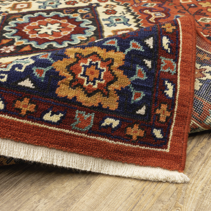 Oriental Weavers Lilihan 2061V Red/ Blue 9'10"" x 12'10"" Indoor Area Rug L2061V300394ST