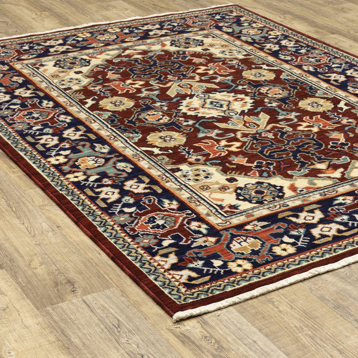 Oriental Weavers Lilihan 2062R Red/ Blue 6'7"" x 9'6"" Indoor Area Rug L2062R200296ST