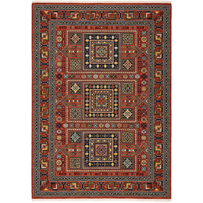 Oriental Weavers Lilihan 002C6 Red/ Multi 5'3"" x 7'6"" Indoor Area Rug L002C6160235ST