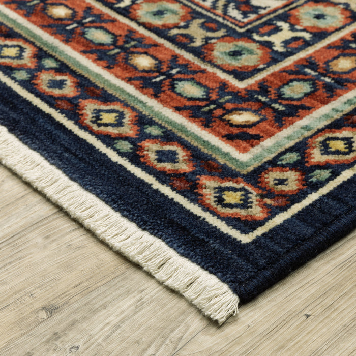 Oriental Weavers Lilihan 003B6 Navy/ Multi 9'10"" x 12'10"" Indoor Area Rug L003B6300394ST