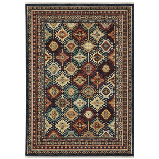 Oriental Weavers Lilihan 003B6 Navy/ Multi 7'10"" x 10'10"" Indoor Area Rug L003B6240340ST