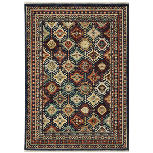 Oriental Weavers Lilihan 003B6 Navy/ Multi 5'3"" x 7'6"" Indoor Area Rug L003B6160235ST
