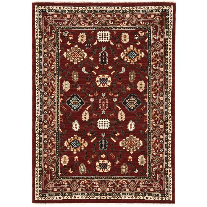 Oriental Weavers Lilihan 043S6 Red/ Black 5'3"" x 7'6"" Indoor Area Rug L043S6160235ST
