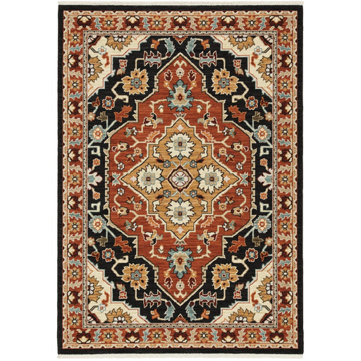Oriental Weavers Lilihan 4929A Black/ Rust 9'10"" x 12'10"" Indoor Area Rug L4929A300394ST