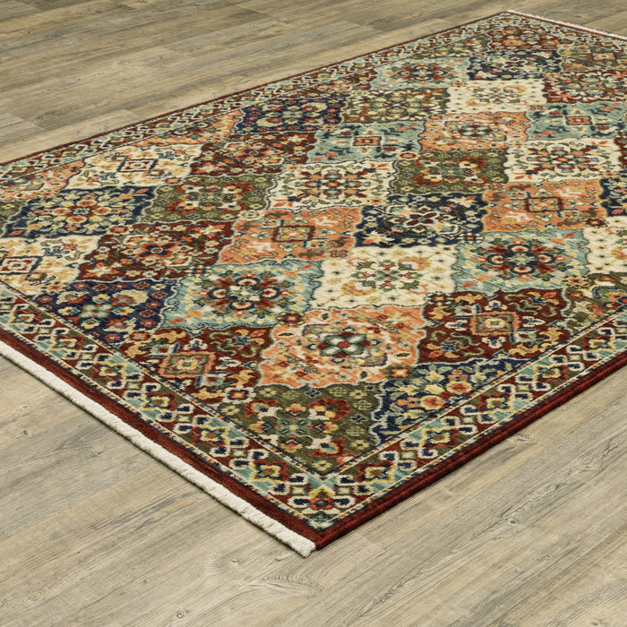 Oriental Weavers Lilihan 050X6 Red/ Multi 9'10"" x 12'10"" Indoor Area Rug L050X6300394ST