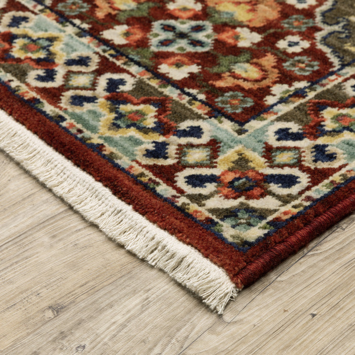 Oriental Weavers Lilihan 050X6 Red/ Multi 9'10"" x 12'10"" Indoor Area Rug L050X6300394ST