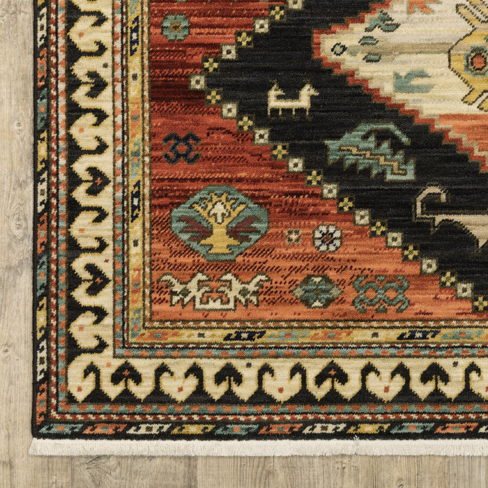 Oriental Weavers Lilihan 051K6 Charcoal/ Multi 7'10"" x 10'10"" Indoor Area Rug L051K6240340ST