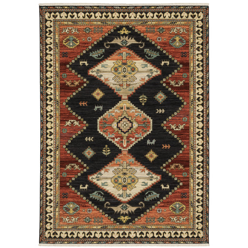 Oriental Weavers Lilihan 051K6 Charcoal/ Multi 7'10"" x 10'10"" Indoor Area Rug L051K6240340ST