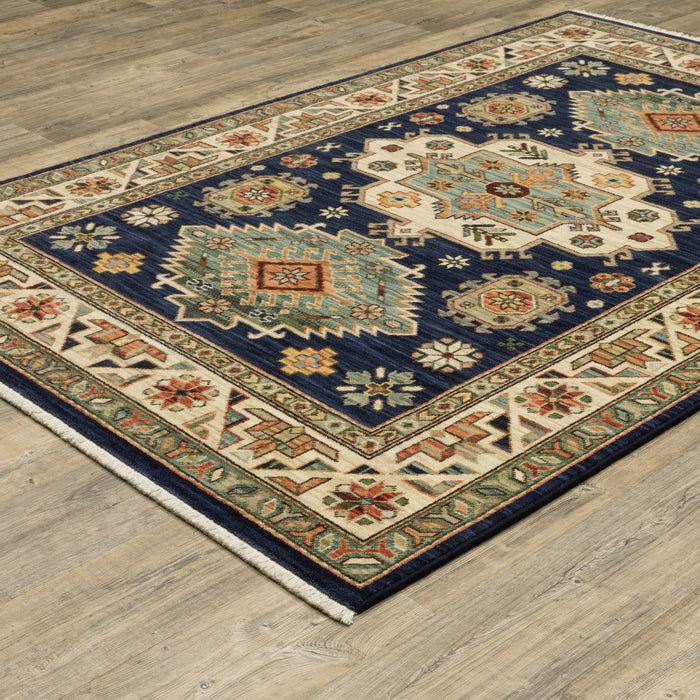 Oriental Weavers Lilihan 532B6 Navy/ Multi 9'10"" x 12'10"" Indoor Area Rug L532B6300394ST