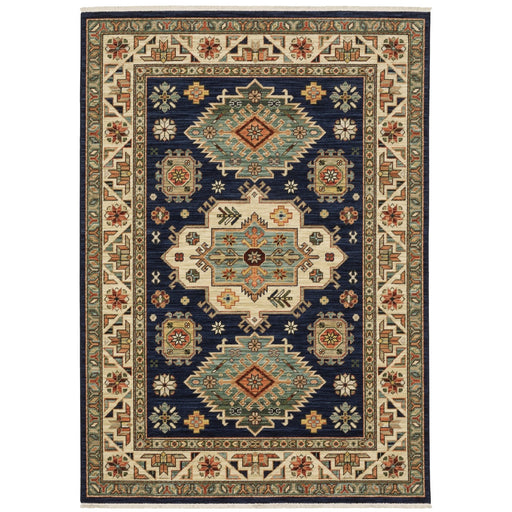 Oriental Weavers Lilihan 532B6 Navy/ Multi 6'7"" x 9'6"" Indoor Area Rug L532B6200296ST