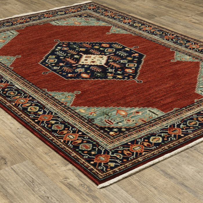 Oriental Weavers Lilihan 5503M Red/ Blue 5'3"" x 7'6"" Indoor Area Rug L5503M160235ST