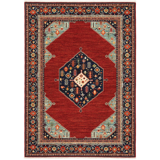 Oriental Weavers Lilihan 5503M Red/ Blue 6'7"" x 9'6"" Indoor Area Rug L5503M200296ST