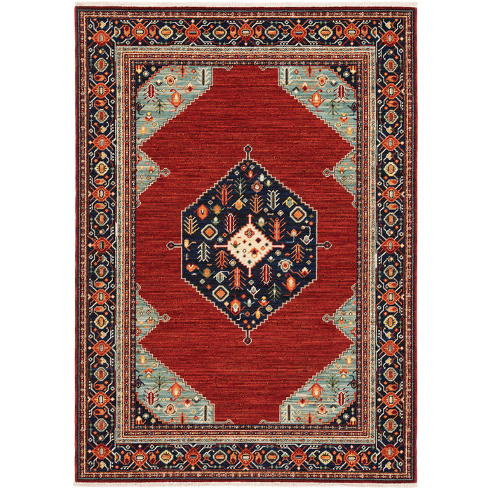Oriental Weavers Lilihan 5503M Red/ Blue 6'7"" x 9'6"" Indoor Area Rug L5503M200296ST
