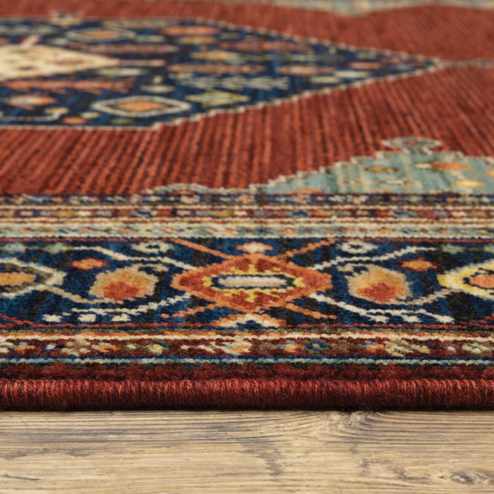 Oriental Weavers Lilihan 5503M Red/ Blue 6'7"" x 9'6"" Indoor Area Rug L5503M200296ST