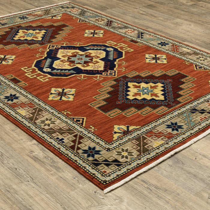 Oriental Weavers Lilihan 5504P Red/ Multi 9'10"" x 12'10"" Indoor Area Rug L5504P300394ST