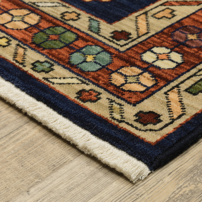 Oriental Weavers Lilihan 090B6 Blue/ Red 5'3"" x 7'6"" Indoor Area Rug L090B6160235ST