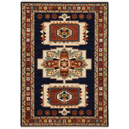 Oriental Weavers Lilihan 090B6 Blue/ Red 5'3"" x 7'6"" Indoor Area Rug L090B6160235ST