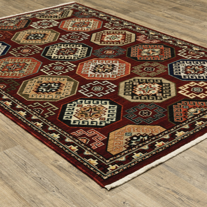 Oriental Weavers Lilihan 091R6 Red/ Multi 9'10"" x 12'10"" Indoor Area Rug L091R6300394ST