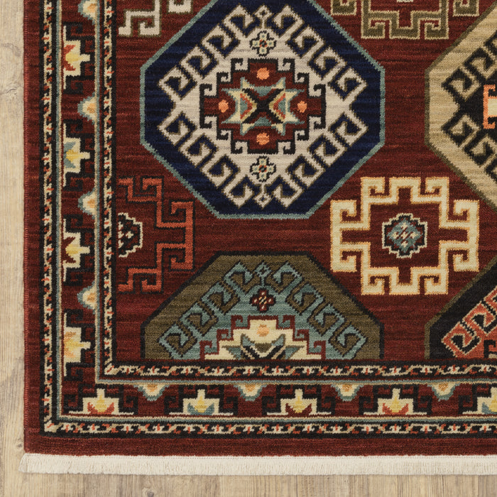 Oriental Weavers Lilihan 091R6 Red/ Multi 9'10"" x 12'10"" Indoor Area Rug L091R6300394ST