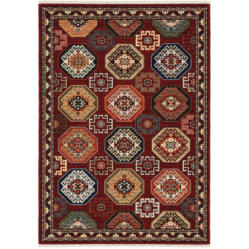 Oriental Weavers Lilihan 091R6 Red/ Multi 6'7"" x 9'6"" Indoor Area Rug L091200296ST