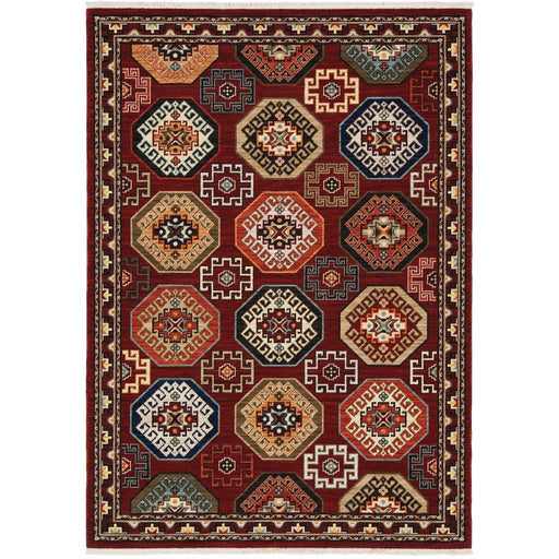 Oriental Weavers Lilihan 091R6 Red/ Multi 5'3"" x 7'6"" Indoor Area Rug L091R6160235ST