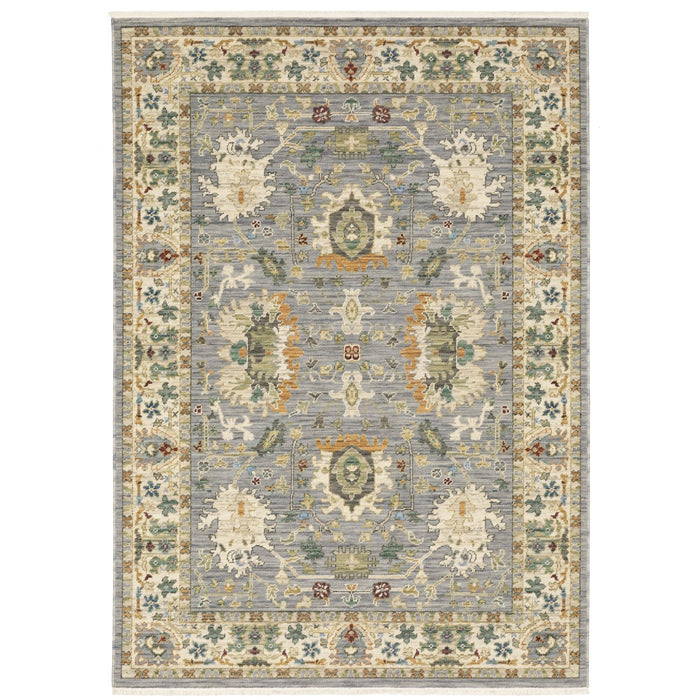 Oriental Weavers Lucca 2063L Grey/ Multi 5'3"" x 7'6"" Indoor Area Rug L2063L160235ST