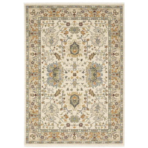 Oriental Weavers Lucca 2063Y Ivory/ Multi 6'7"" x 9'6"" Indoor Area Rug L2063Y200296ST