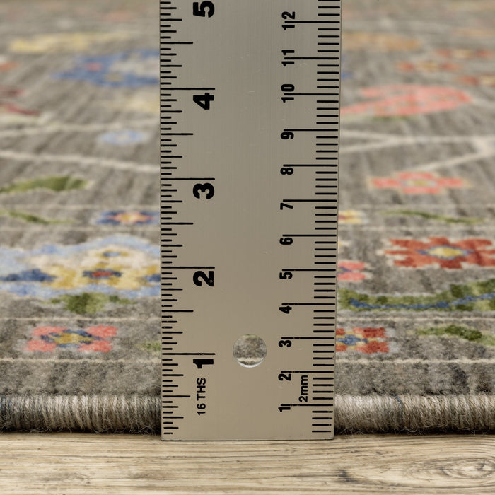 Oriental Weavers Lucca 5506K Grey/ Multi 9'10"" x 12'10"" Indoor Area Rug L5506K300394ST