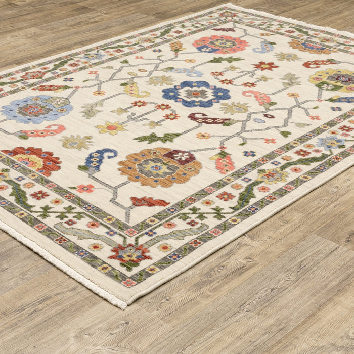 Oriental Weavers Lucca 5506W Ivory/ Multi 6'7"" x 9'6"" Indoor Area Rug L5506W200296ST
