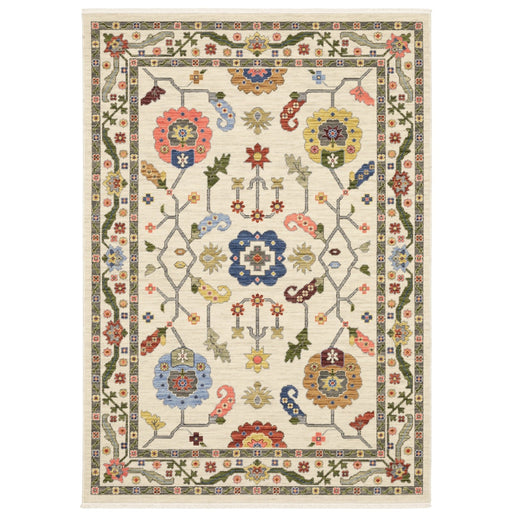 Oriental Weavers Lucca 5506W Ivory/ Multi 9'10"" x 12'10"" Indoor Area Rug L5506W300394ST