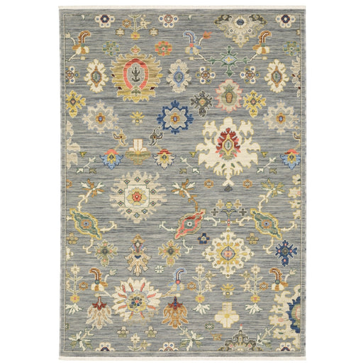 Oriental Weavers Lucca 5507E Grey/ Multi 7'10"" x 10'10"" Indoor Area Rug L5507E240340ST