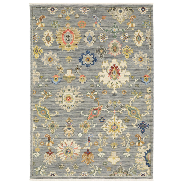 Oriental Weavers Lucca 5507E Grey/ Multi 7'10"" x 10'10"" Indoor Area Rug L5507E240340ST