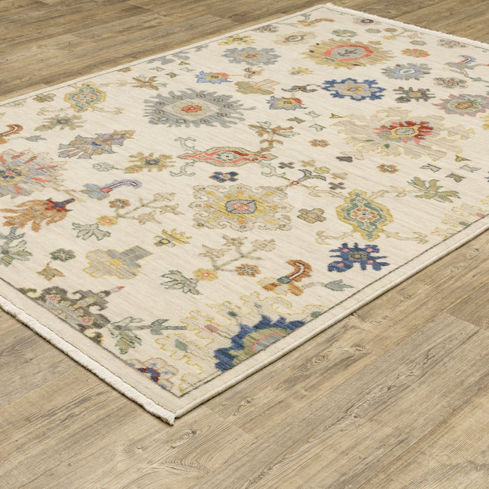 Oriental Weavers Lucca 5507W Ivory/ Multi 5'3"" x 7'6"" Indoor Area Rug L5507W160235ST