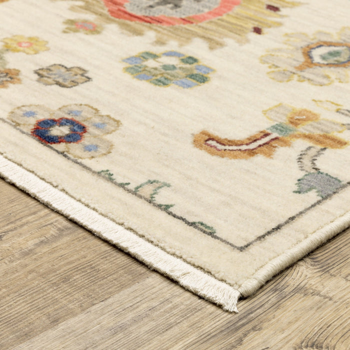 Oriental Weavers Lucca 5507W Ivory/ Multi 5'3"" x 7'6"" Indoor Area Rug L5507W160235ST