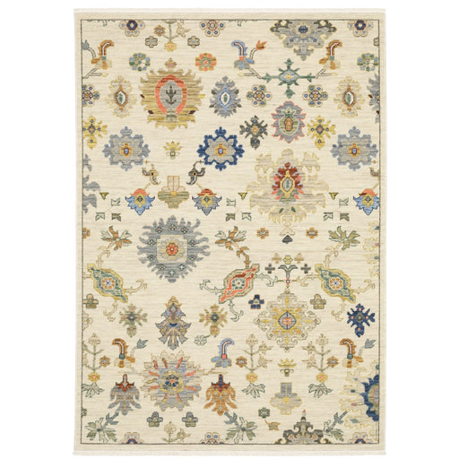 Oriental Weavers Lucca 5507W Ivory/ Multi 5'3"" x 7'6"" Indoor Area Rug L5507W160235ST