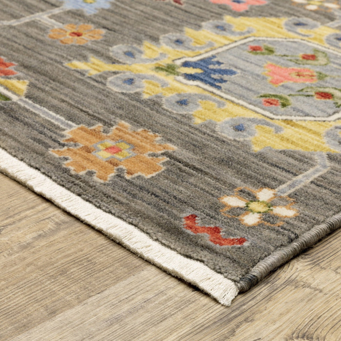 Oriental Weavers Lucca 8111K Grey/ Multi 9'10"" x 12'10"" Indoor Area Rug L8111K300394ST