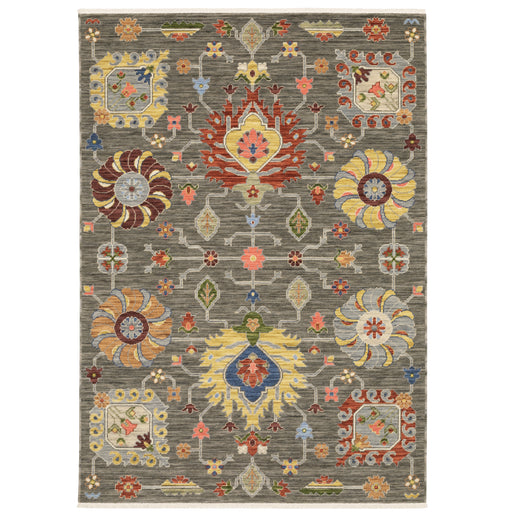 Oriental Weavers Lucca 8111K Grey/ Multi 7'10"" x 10'10"" Indoor Area Rug L8111K240340ST