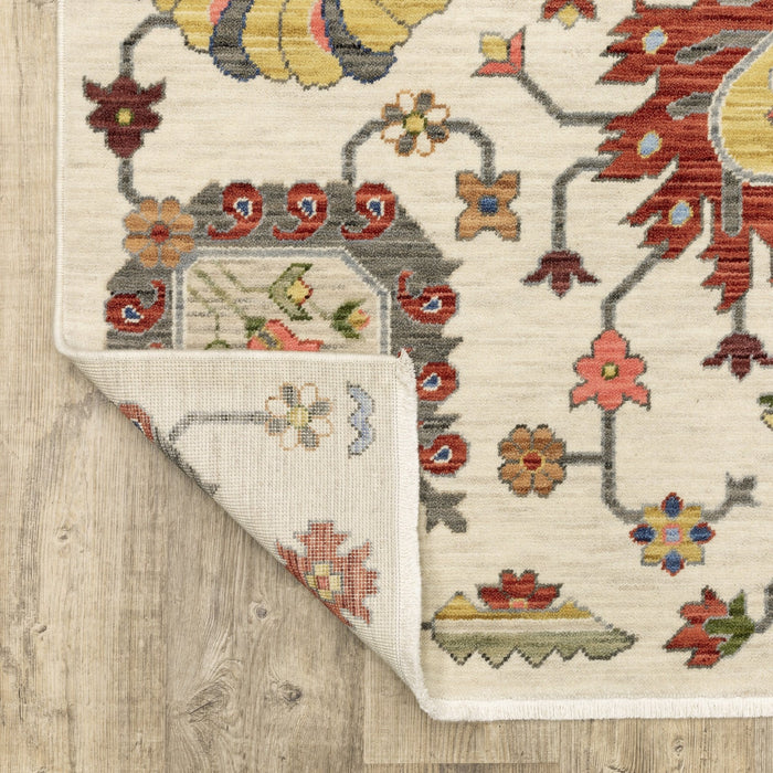 Oriental Weavers Lucca 8111W Ivory/ Multi 5'3"" x 7'6"" Indoor Area Rug L8111W160235ST
