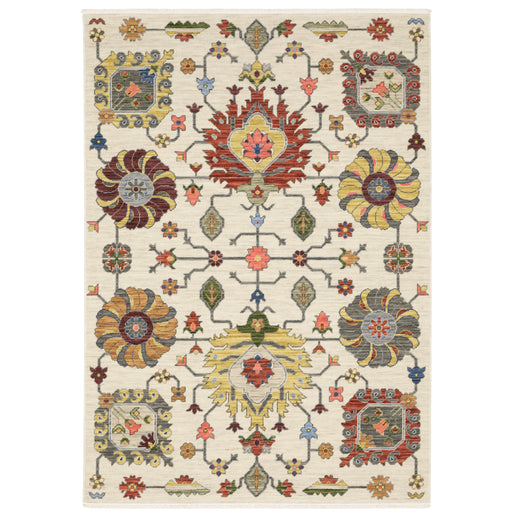 Oriental Weavers Lucca 8111W Ivory/ Multi 9'10"" x 12'10"" Indoor Area Rug L8111W300394ST