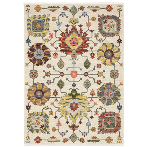 Oriental Weavers Lucca 8111W Ivory/ Multi 5'3"" x 7'6"" Indoor Area Rug L8111W160235ST