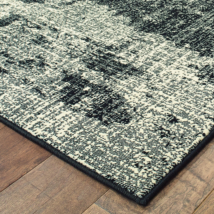 Oriental Weavers Luna 1805K Black/ Ivory 9'10"" x 12'10"" Indoor Area Rug L1805K300390ST