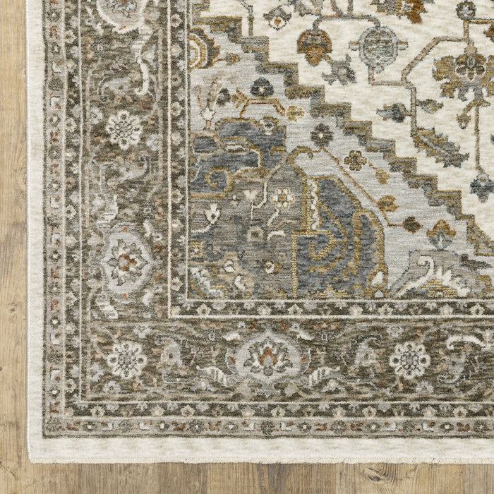 Oriental Weavers Maharaja 1144Y Ivory/ Gold 7'10"" x 10'10"" Indoor Area Rug M1144Y240340ST