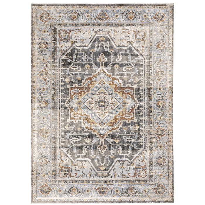 Oriental Weavers Maharaja 1803X Grey/ Blue 7'10"" x 10'10"" Indoor Area Rug M1803X240340ST