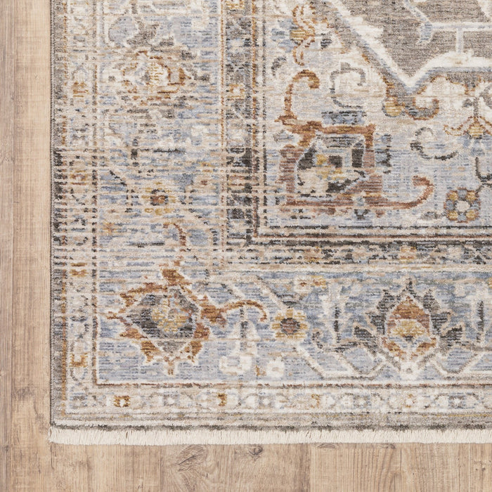 Oriental Weavers Maharaja 1803X Grey/ Blue 9'10"" x 12'10"" Indoor Area Rug M1803X300394ST