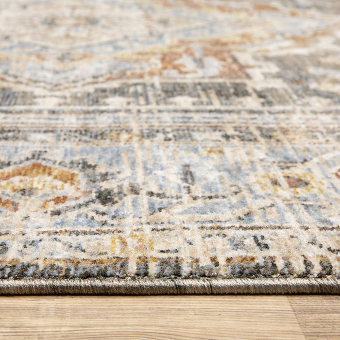 Oriental Weavers Maharaja 1803X Grey/ Blue 9'10"" x 12'10"" Indoor Area Rug M1803X300394ST