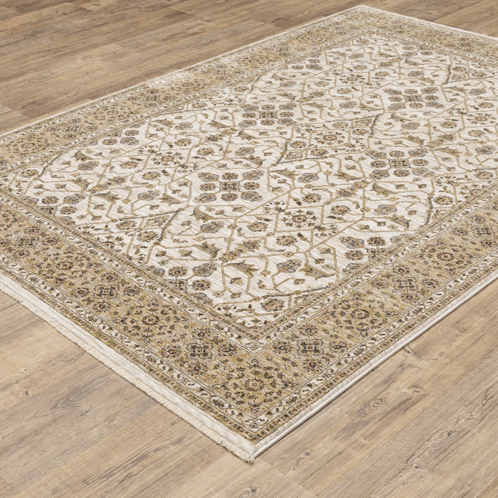 Oriental Weavers Maharaja 001J1 Ivory/ Gold 9'10"" x 12'10"" Indoor Area Rug M001J1300394ST