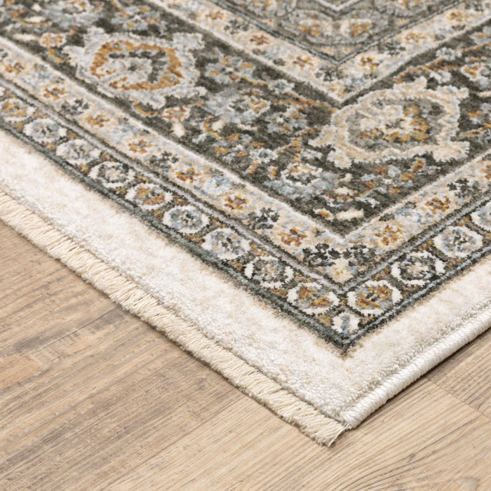 Oriental Weavers Maharaja 2061N Ivory/ Grey 9'10"" x 12'10"" Indoor Area Rug M2061N300394ST